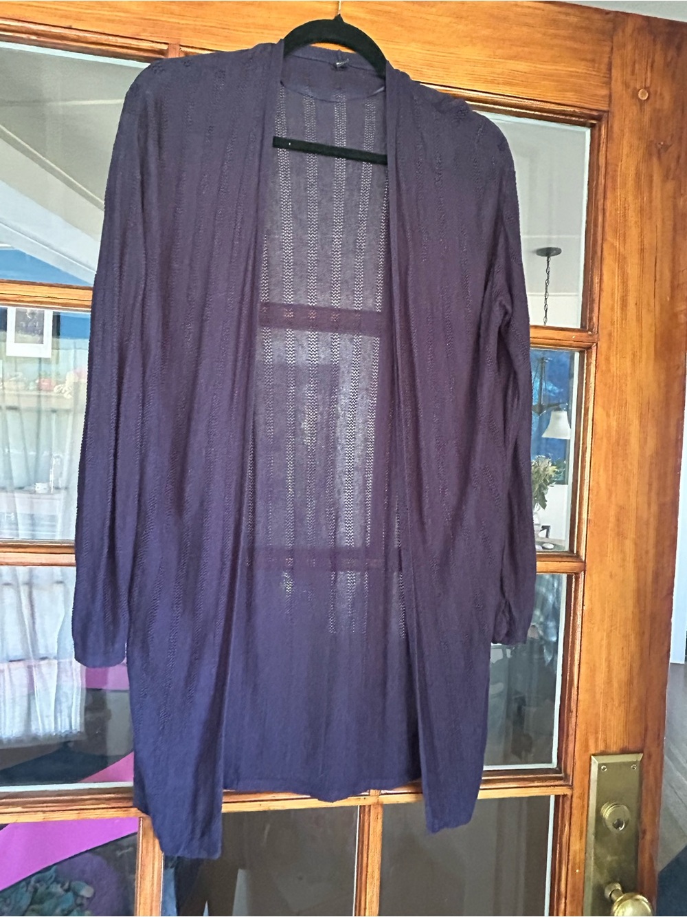Uniqlo Open-Front Cardigan in Navy Blue